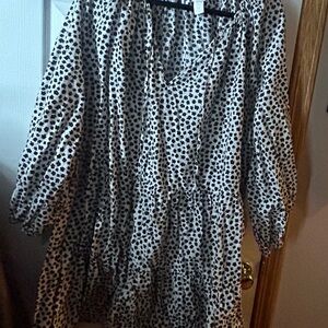 H&M Black Floral Patterned Dress